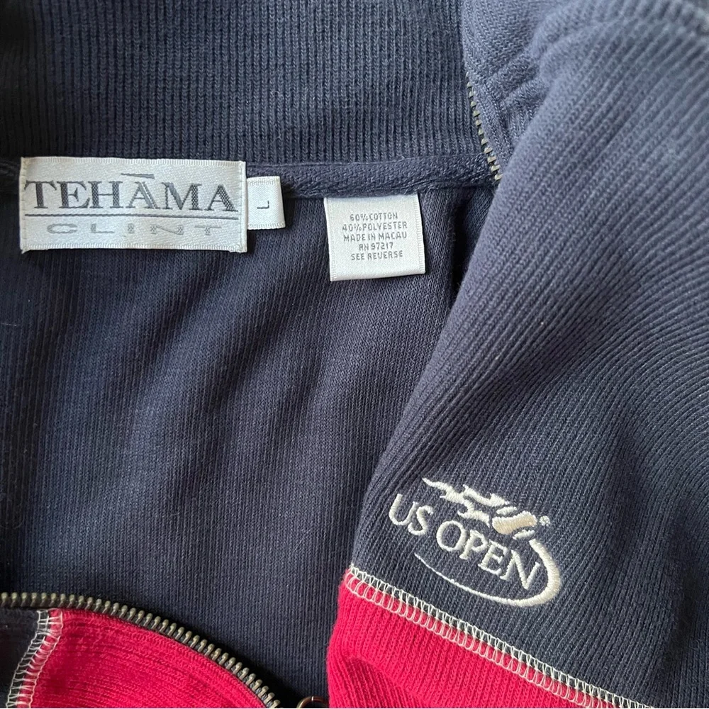 **Vintage!** Official 2000s US Open Tehama Clint Quarter-Zip - Picture 3 of 7